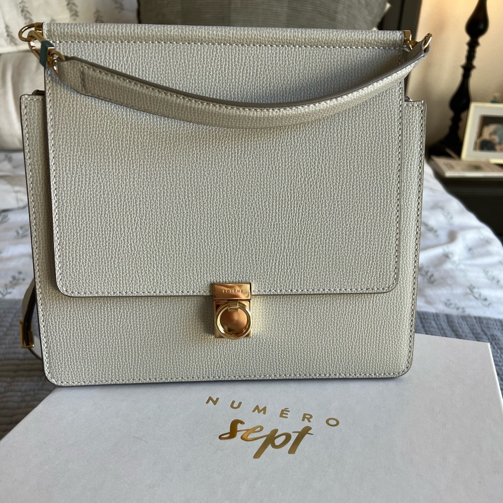 Polene Sept bag in Chalk- gently loved